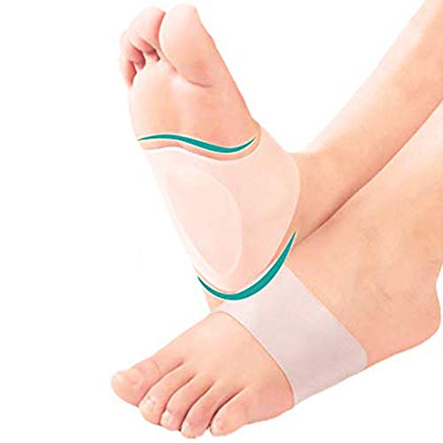 PINCOU Plantillas de Gel para Calzado de Apoyo de Arco, para Mujeres con Tacones Altos, CojíN OrtopéDico para Pies Planos, Fascitis Plantar, Alivio del Dolor de Arco para Sandalias, Chanclas, Botas