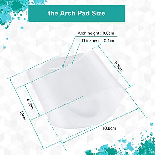PINCOU Plantillas de Gel para Calzado de Apoyo de Arco, para Mujeres con Tacones Altos, CojíN OrtopéDico para Pies Planos, Fascitis Plantar, Alivio del Dolor de Arco para Sandalias, Chanclas, Botas