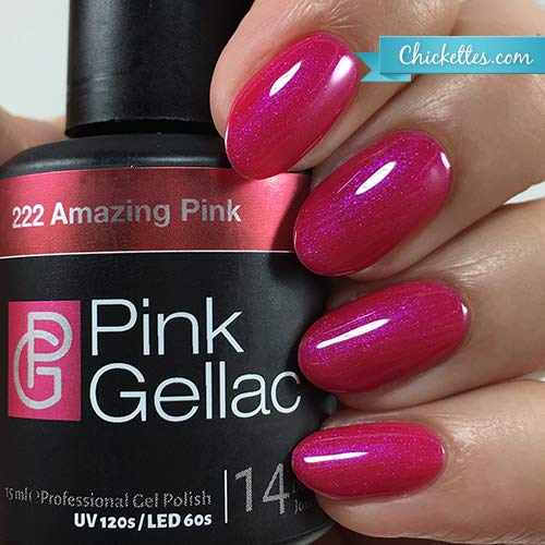 Pink Gellac 222 Amazing Pink Color Esmalte Gel Permanente 14 días