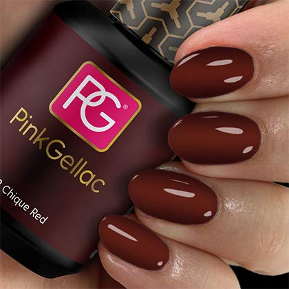 Pink Gellac Chique Esmalte de uñas en gel, 15 ml, rojo