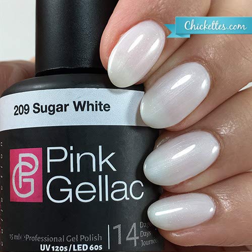 PINK Gellac color 209 Sugar White esmalte pintauñas gel permanente 14 días