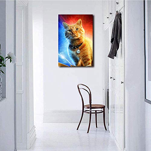 Pintura al óleo abstracta moderna con diseño de ganso en capitán para decoración del hogar, decoración de pared, 61 x 91 cm, sin marco