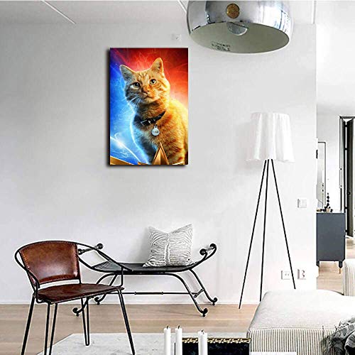 Pintura al óleo abstracta moderna con diseño de ganso en capitán para decoración del hogar, decoración de pared, 61 x 91 cm, sin marco