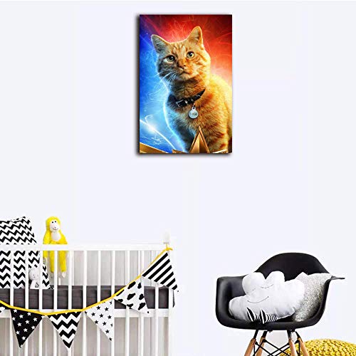 Pintura al óleo abstracta moderna con diseño de ganso en capitán para decoración del hogar, decoración de pared, 61 x 91 cm, sin marco