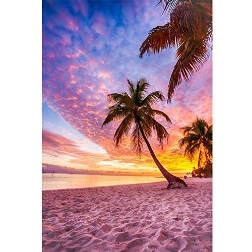 Pintura DIY 5D diamante, diamante bricolaje Pintura por Números diamante bordado Kit Asaka Coconut Tree 11.8x15.7in 1 Pack By Injoyser