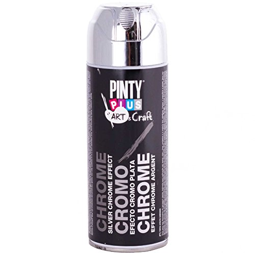 PINTYPLUS ART & CRAFT Pintura Spray Efecto Cromo 520cc Plata C150, Único, Estándar