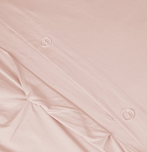 Pinzon - Juego de funda de edredón plisada - 220 x 250 cm - Rosa colorete