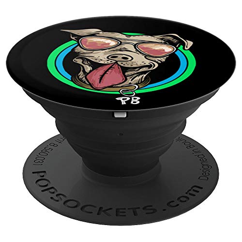 Pitbull regalo Pit Bull Terrier en gafas de sol PopSockets Agarre y Soporte para Teléfonos y Tabletas