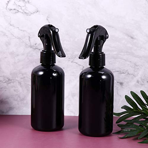 PIXNOR Botella de Spray de 5 Piezas 250 Ml Botellas de Rociador de Agua de Plástico Recargables Negras para Cabello Planta Limpieza