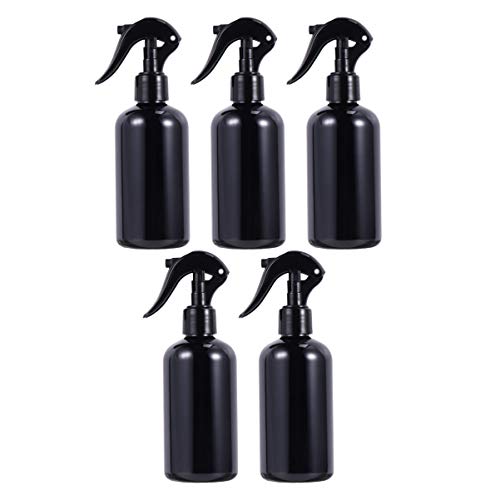 PIXNOR Botella de Spray de 5 Piezas 250 Ml Botellas de Rociador de Agua de Plástico Recargables Negras para Cabello Planta Limpieza