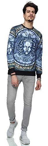 Pizoff Unisex Hip Hop Sudaderas con 3D Impresión Digital 3D Patrón Helios Medusa Escultura del Renacimiento Italiano 25250004X50+XXL