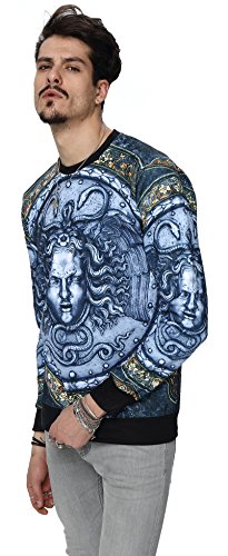 Pizoff Unisex Hip Hop Sudaderas con 3D Impresión Digital 3D Patrón Helios Medusa Escultura del Renacimiento Italiano 25250004X50+XXL