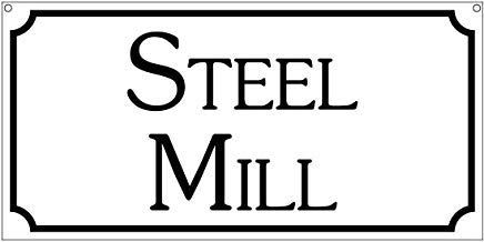 Placa de Metal para Pared con diseño Vintage de Molino de Acero, 20,3 x 30,5 cm