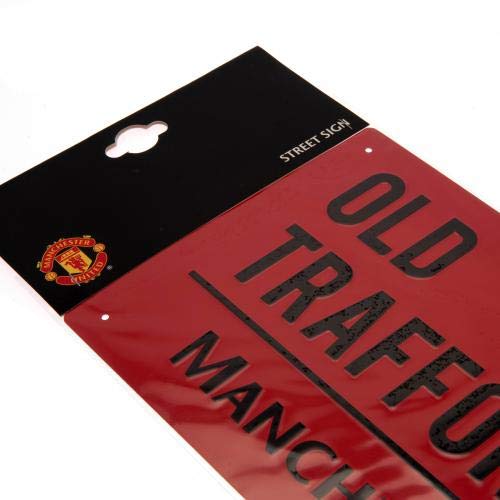 Placa Para Calle A Color Man Utd - 40cm x 18cm - Rojo, Un tamaño, 100% Metal