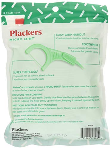 Plackers Dental Hilo Dental Micro Mint – 90 Count (1 unidad Total 90)