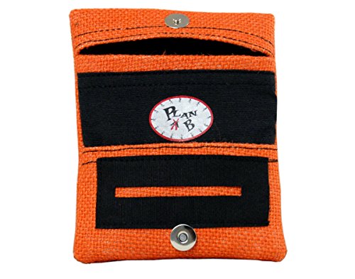 Plan B, Pitillera Funda Tabaco de Liar, Two Days Valencia, 11,5 x 7,5 cm, 15 g, con Bolsa Interior de Goma EVA, Naranja