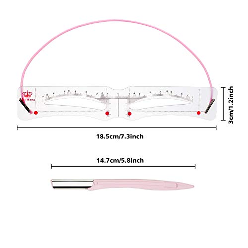 plantilla cejas maquillaje, plantillas cejas 12 estilo, 24 Piezas plantillas para cejas, con 2 navaja de cejas, para cejas de maquillaje para principiantes