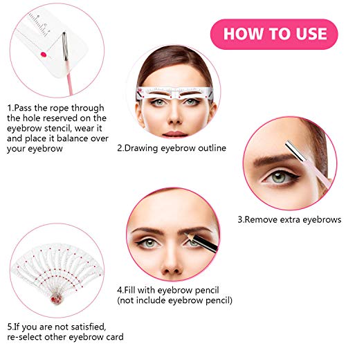 plantilla cejas maquillaje, plantillas cejas 12 estilo, 24 Piezas plantillas para cejas, con 2 navaja de cejas, para cejas de maquillaje para principiantes