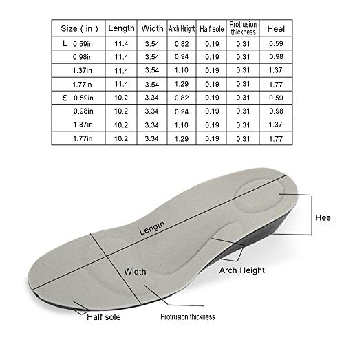 Plantillas Ortopédicas, Plantillas De Aumento De Altura, Inserciones De Elevación, Plantillas De Soporte De Arco, Plantillas De Longitud Completa De Aumento De Altura, 2 Par-L Altura0.98 EU 40-45