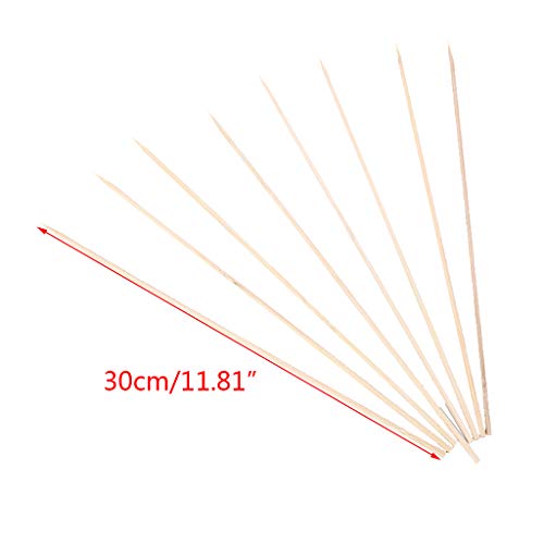 planuuik 50 Piezas de brochetas de bambú para Barbacoa, palitos de Kebab para Fiesta, Buffet, Comida, selección desechable