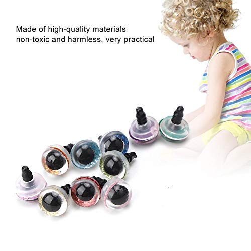 Plastic Safety Eyes 10mm Colorful Plastic Safety Eyes Craft Eyes for Doll, Puppet, Plush Animal DIY Hand-Made Accessories(100pcs)