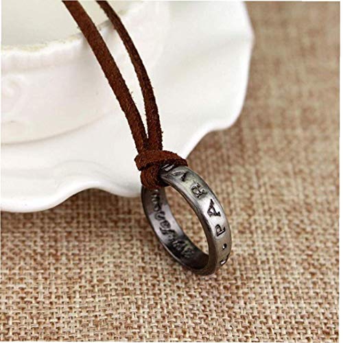 Plateado Plata, Collar De Cuero Cable De Nathan Drake Collar De Cadena Larga Hombres Accesorios