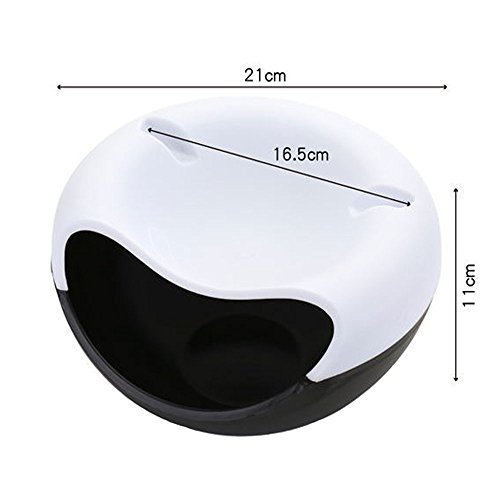 Plato de Fruta Perezosa,Plástico Doble Capa Removible Snacks Plato de Fruta con Portateléfono para Almacenamiento de Dulces,Semillas de Melón, Cacahuetes y Pistachos