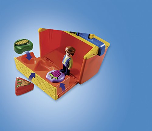 PLAYMOBIL 1.2.3- Mercado Maletín, única (9123)