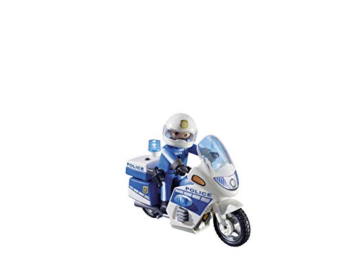 PLAYMOBIL City Action Policía con Moto y Luces LED, A partir de 5 años (6923)