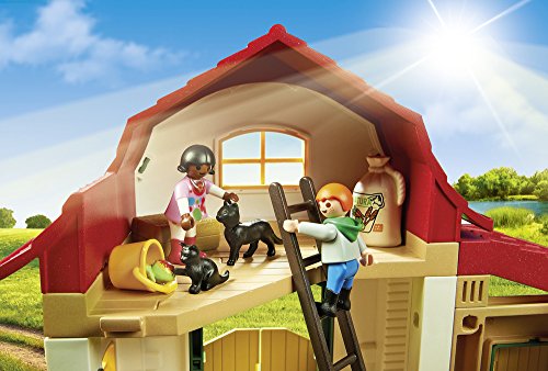 PLAYMOBIL Country Granja de Ponis con muchos Animales y Pajar, A partir de 4 años (6927)