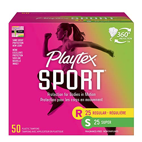 Playtex Sport Tampons, Unscented, 25 Regular, 25 Super by Playtex