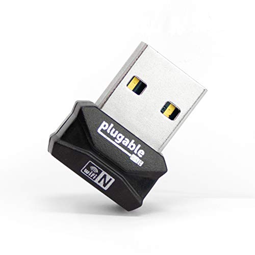 Plugable USB 2.0 Adaptador USB Nano Inalámbrico N de 150 Mbps N 802.11n (Chipset Realtek RTL8188EUS) de instalación automática para Windows