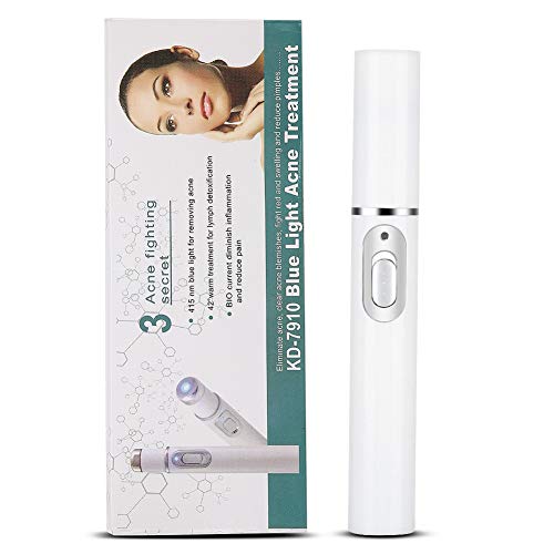 Pluma de terapia de luz antiacné para rostro: tratamiento de espinillas, tratamiento de manchas de acné, máquina de belleza para reparación de lápiz de eliminación de acné, luz azul electrónica, apto