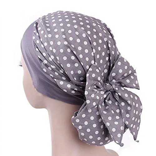 Pluto & Fox Turbante Gorra Pañuelo Para Cabeza De Tela De Mujer Para Cáncer Quimioterapia Chemo Oncológico Noche Pèrdida de Pelo Cabello (Diseño 1, 1)