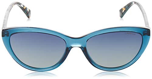 Polaroid PLD 4080/S gafas de sol, Azul Oscuro - Cristal Habana, 55 para Mujer