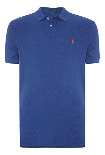 Polo de Ralph Lauren para hombres, de crote clásico Azul Blue (Red Logo) Medium
