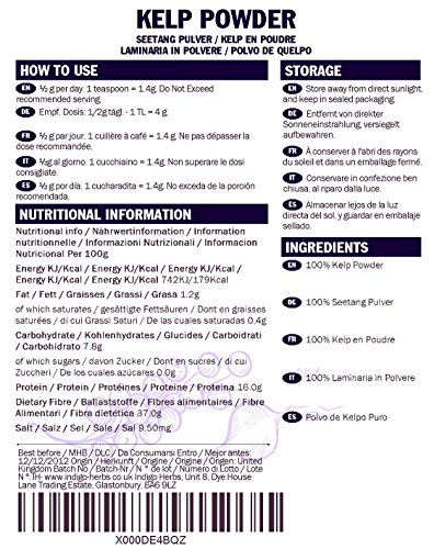 Polvo de algas marinas (Kelp) - 100g