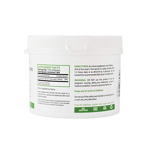 Polvo de carbonato de calcio, grado farmacéutico, 1lb-454g, pureza más alta Piedra caliza. Heiltropfen®