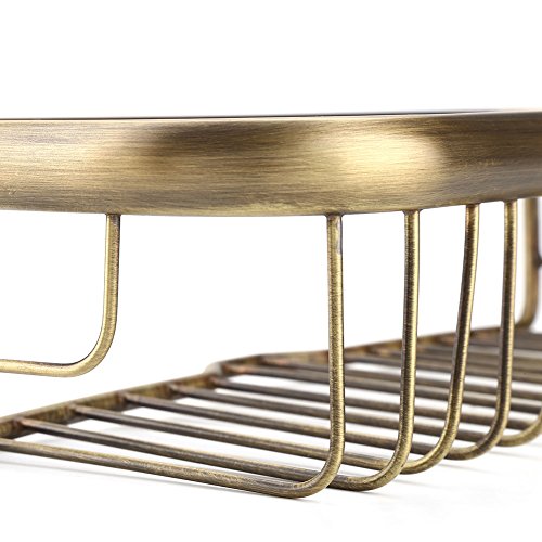 Pomya Cesta de Ducha, 30cm Cobre sólido Ducha Cesta Jabón de baño Champú Soporte de Almacenamiento Montaje en Pared Estante de baño