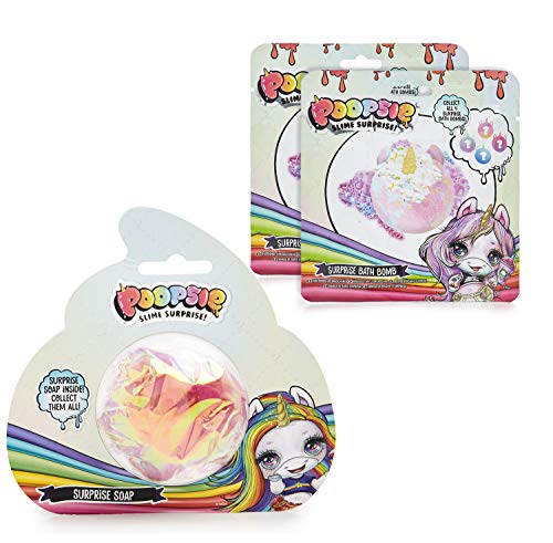 Poopsie Slime Surprise Set de Bombas de Baño y Jabón, Incluye Bombas Baño Efervescentes de Unicornio y Jabones de Arcoiris Perfumados, Regalos Originales para Niñas y Adolescentes