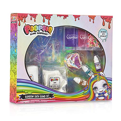 Poopsie Slime Surprise Unicornio Set de Bombas de Baño para Niñas, CREA Tus Propias Bombas Baño Efervescentes Arcoiris con Moldes, Juguete Educativo Regalos Originales Popsie para Niños