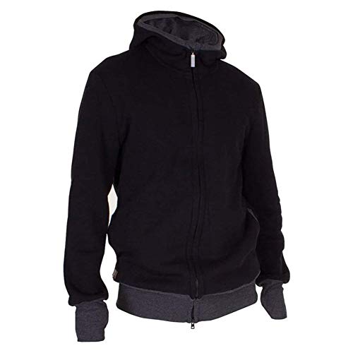 Portabebé Chaqueta para Hombre Suéter Chaqueta Portabebés Abrigo Suéter Algodón Sudadera con Capucha con Bolsillo,M