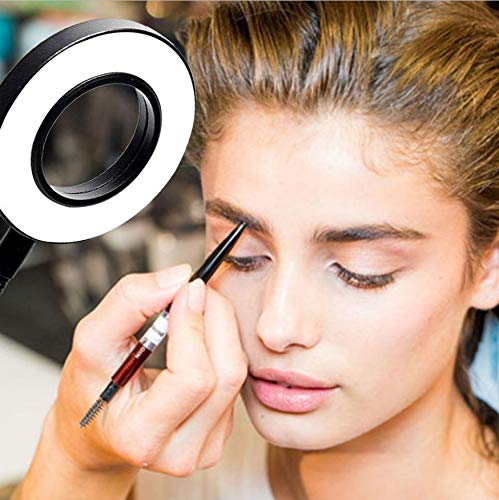 Portable Clip Table Lamp Usb Rechargeable Dimming Desk Light Perfect For Night Reading Eyebrow Tattoo Nail Art Beauty Makeup Black