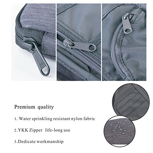 Portadocumentos para viajes – Organizador de documentos familiares resistente y a prueba de agua con correa de mano