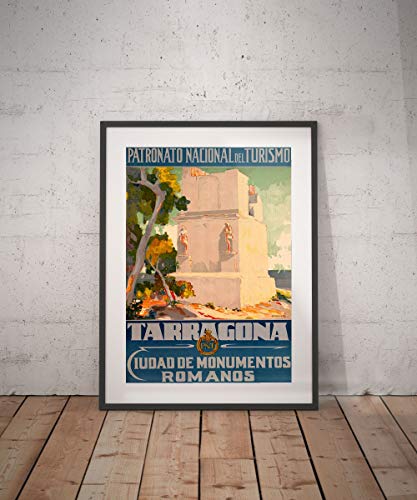 Póster de viaje de Tarragona Tarragona de Rac76yd Tarragona con impresión de tarragona, cartel de viaje, decoración de pared