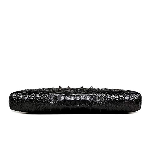 POUPDM Billetera de Hombre Bolso de Hombre Nuevo Bolso de   Cuero de Embrague de sección Transversal de Gran Capacidad Cartera de Hombre de Negocios, Negro