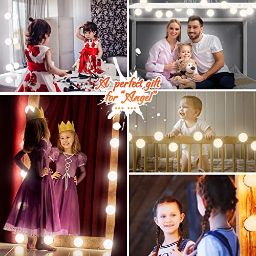 POVO Luces para Espejo de Maquillaje 14 Bombillas Regulables LED Lámpara Kit de Espejo Cosmético de Tocador con Estilo Hollywood 10 Niveles de Brillo y 3 Modos de Color, USB Operado (Blanco)