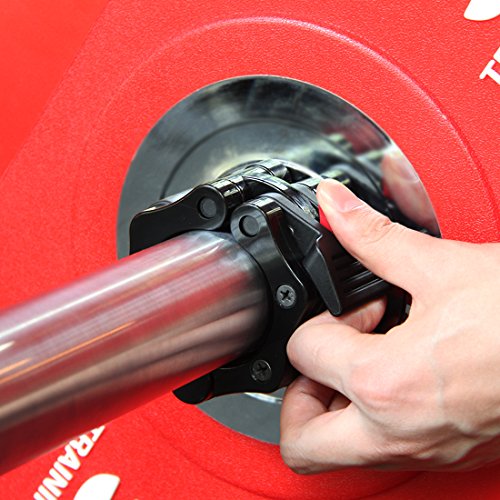 POWER GUIDANCE Abrazaderas de Topes para Barras, Barbell Barra Barra Olímpica con Bloqueo para Fitness,Mancuernas (1 par)