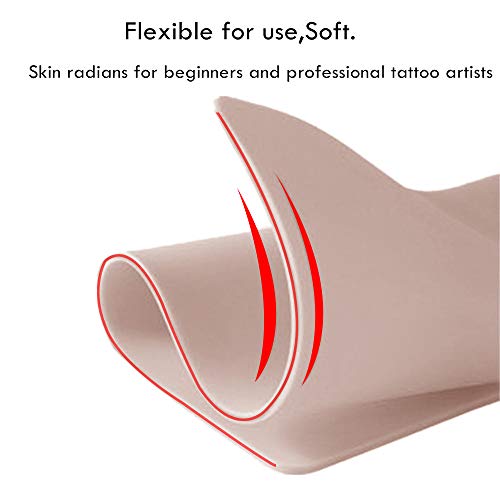 Práctica de la piel del tatuaje en blanco - Rayyl Double Sides 5 Sheets 8x6 Tattooing and Microblading Eyebrow Practice Skin for Tattoo Supplies Kit de tatuaje para artistas del tatuaje