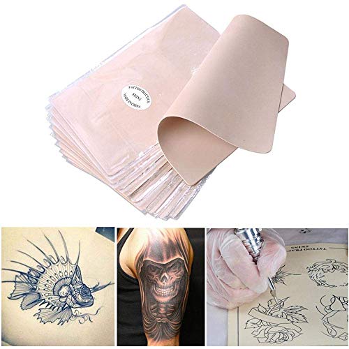Práctica de la piel del tatuaje en blanco - Rayyl Double Sides 5 Sheets 8x6 Tattooing and Microblading Eyebrow Practice Skin for Tattoo Supplies Kit de tatuaje para artistas del tatuaje